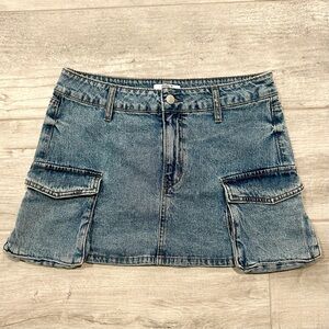 BBJ Los Angeles Women’s Denim Cargo Mini Skirt with Pockets Size Small